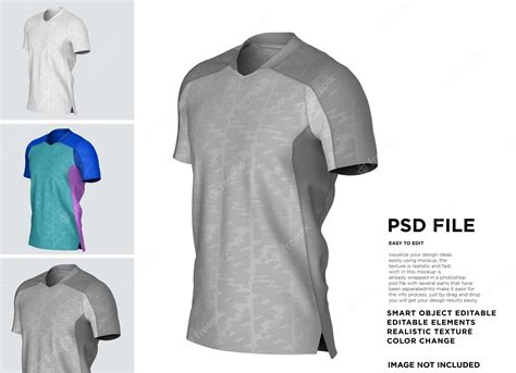 Premium PSD | T-shirt v-neck mockup