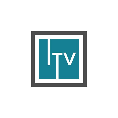 ITV letter logo design on WHITE background. ITV creative initials ...