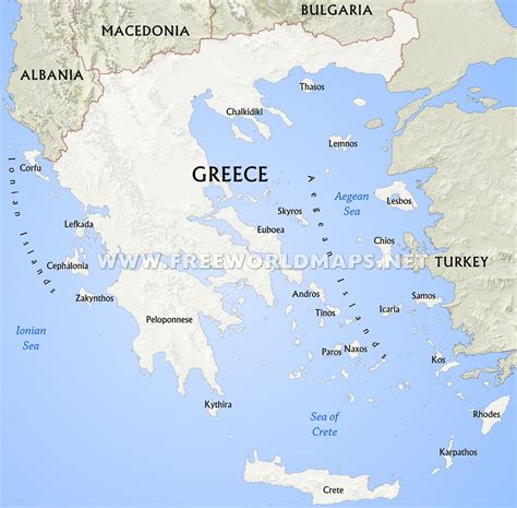 Greece Physical Map