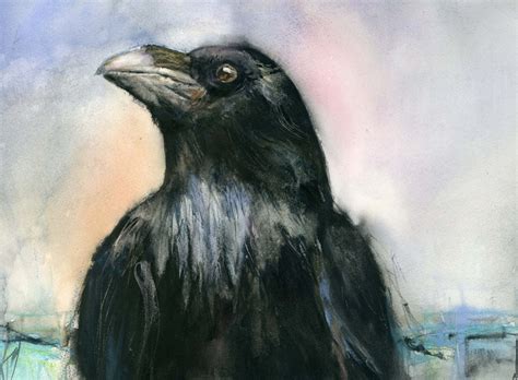 Raven Original Watercolor Painting Bird Art Original - Etsy