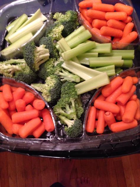 Save your disposable Costco veggie tray and fill with on sale veggies prepped and ready to go ...