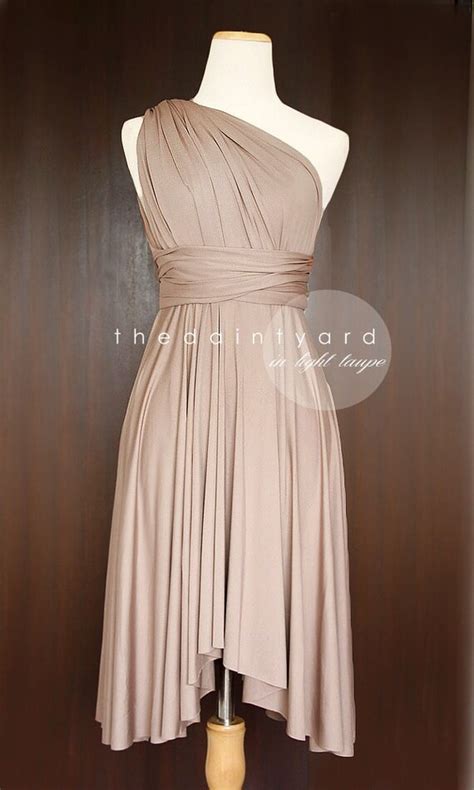 Light Taupe Bridesmaid Dress Convertible Dress Infinity Dress