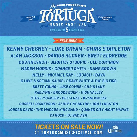 Tortuga Music Festival Lineups