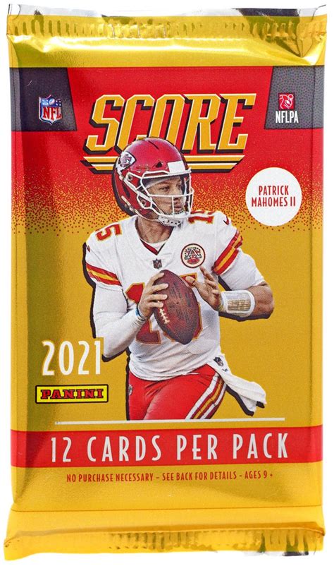 NFL 2021 Score Football Trading Card RETAIL Pack 12 Cards Panini - ToyWiz