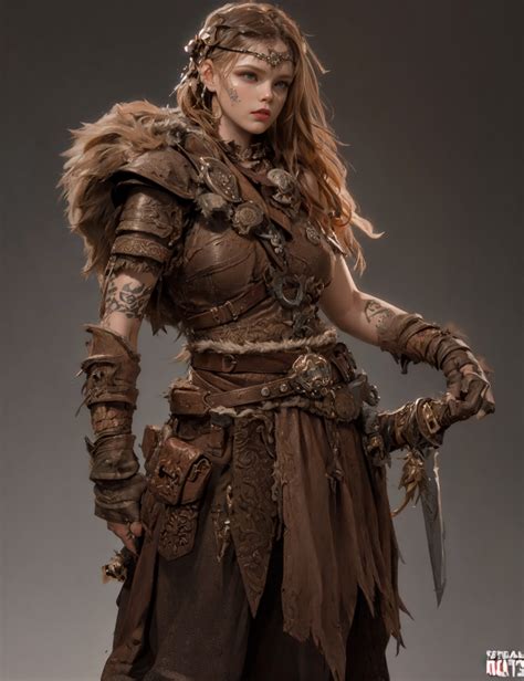 Female Armor, Fantasy Female Warrior, 3d Fantasy, Fantasy Women, Fantasy Girl, Barbarian Armor ...