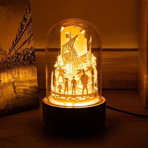 One Piece Paper Lamp Paper Cut-out Lamp Night Light Paper - Etsy