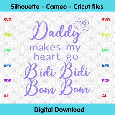 Daddy Makes My Heart Go Bidi Bidi Bom Bom Svg, Trending Svg, Selena ...