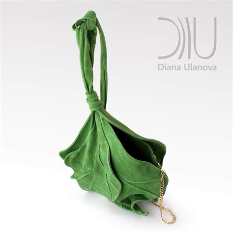 Green Designer Shoulder Bag - Burgeon | Diana Ulanova | Women-Bags.com