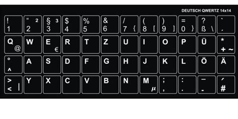 Keybord Sticker German Keyboard Layout(qwertz) Buttons Size 14x14 Mm for sale online | eBay