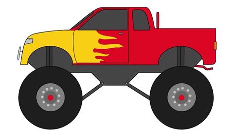 Draw cute Truck in MS Paint | How To draw Truck in MS Paint | Drawing Tr... | Monster truck ...