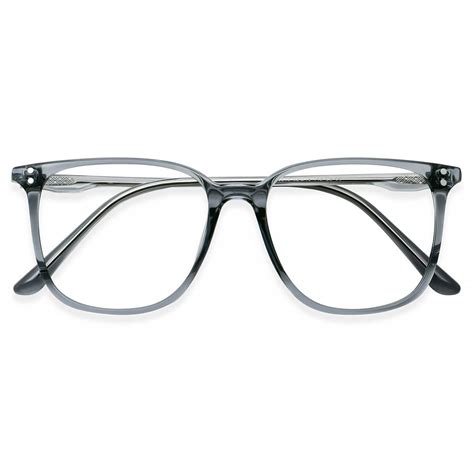 G5813 Square Gray Eyeglasses Frames | Leoptique