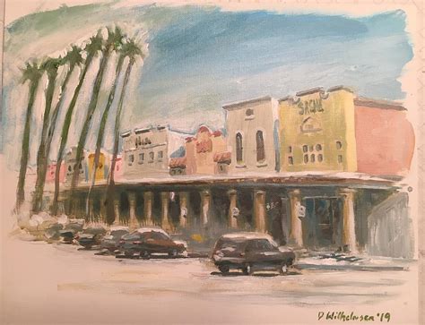 Downtown Chandler Az. Painting by Dave Wilhelmsen - Fine Art America