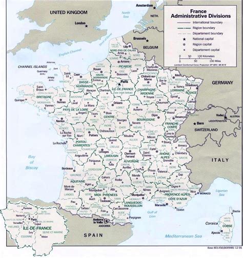 Map of France regions and cities - Map of France regions with cities ...