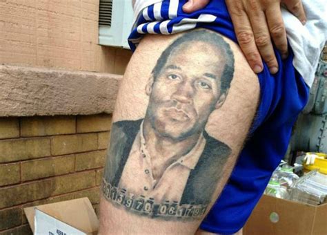 PHOTO: Bills fan shows off huge O.J. Simpson mugshot tattoo - CBSSports.com