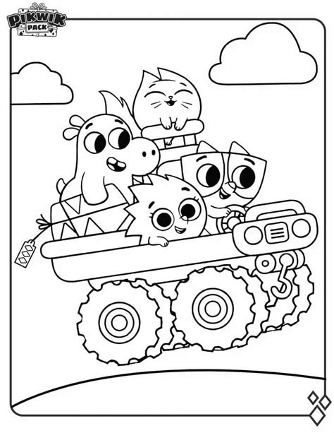 Axel Pikwik Pack Coloring Page - Free Printable Coloring Pages for Kids