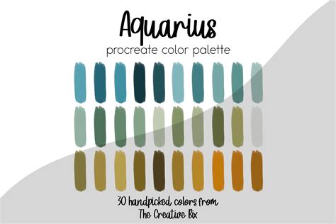 Aquarius Zodiac Procreate Palette – The Creative Bix