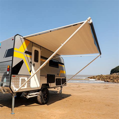 ALEKO Retractable RV or Home Patio Canopy Awning 16Ft X 8Ft Blue ...