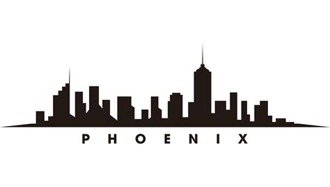 Phoenix skyline and landmarks silhouette vector 25462995 Vector Art at ...