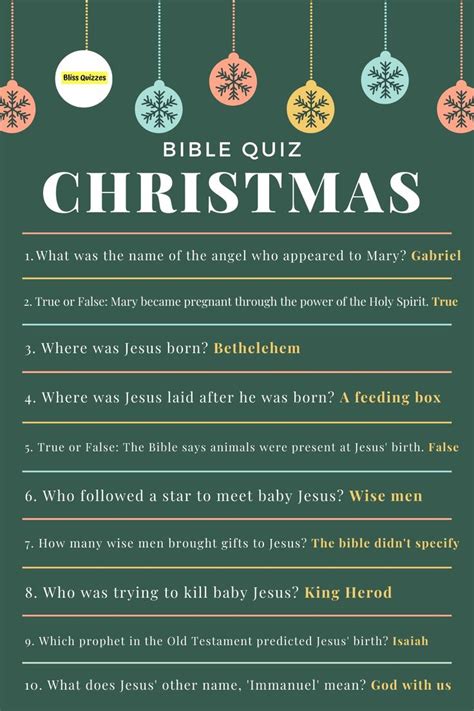 Festive Christmas Bible Trivia