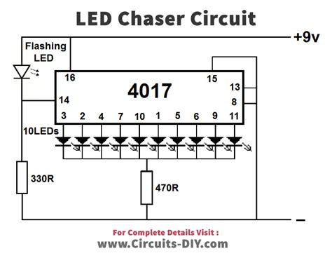 LED Chaser using CD4017 IC