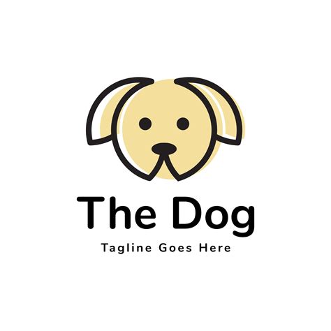 simple dog logo design 5960800 Vector Art at Vecteezy