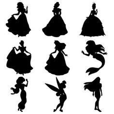 Disney Princess Silhouette Printables