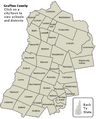 Grafton County Nh Map - Cities And Towns Map