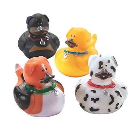 Fun Express Dog Rubber Duckies - Set of 12 Ducks - Party Favors and ...