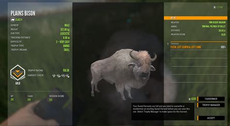 Only a gold, but still a beautiful leucistic Plains Bison : r/theHunter