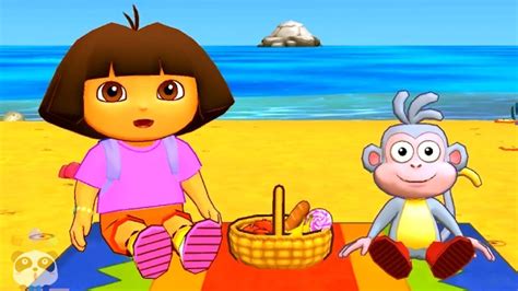 Dora and Friends the Explorer Adventure Holiday Picnic in Beach Cartoons Games play Animation ...