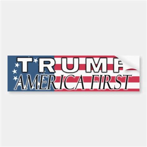 Trump: America First Bumper Sticker | Zazzle