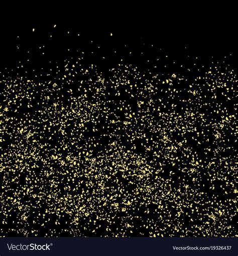 Gold glitter on black background Royalty Free Vector Image