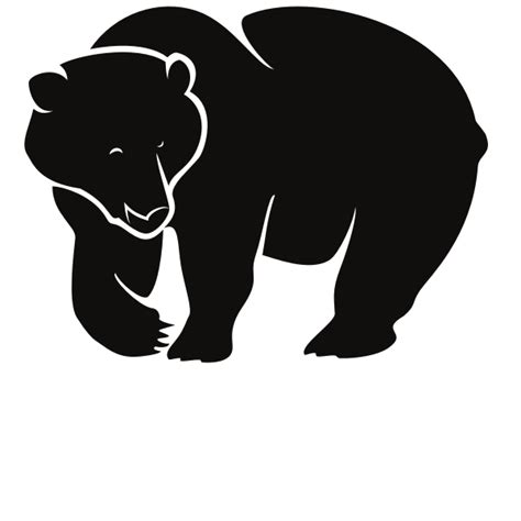 Grizzly bear silhouette | Bear silhouette, Animal silhouette ...