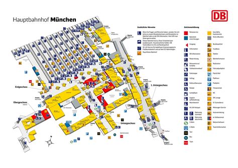 Munchen hbf map - Munich hbf platform map (Bavaria - Germany)