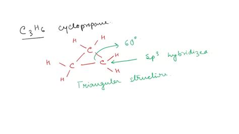 SOLVED: What is the shape of C3H6 and based on that shape, what are the probable bond angles ...