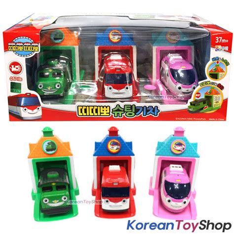 Titipo Trains Shooting Trains & Garage 3 pcs Toy Set Original Shooing & Go - KoreanToyShop ...