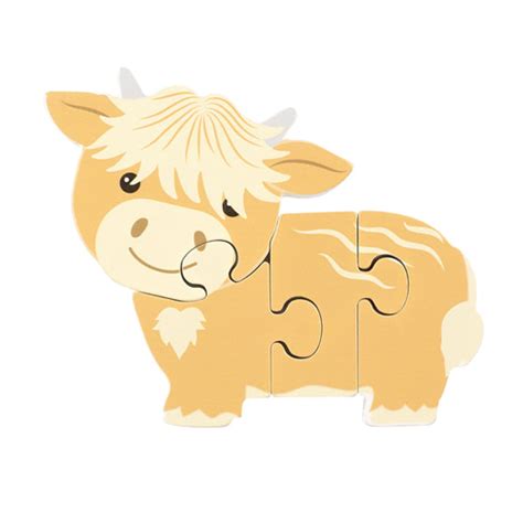 Highland Cow Wooden Puzzle | Toys | Toy Street UK