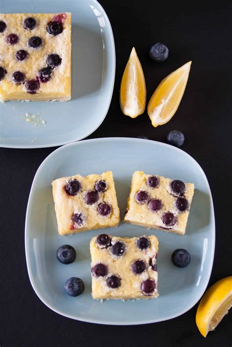 Lemon Blueberry Squares - Little Sweet Baker