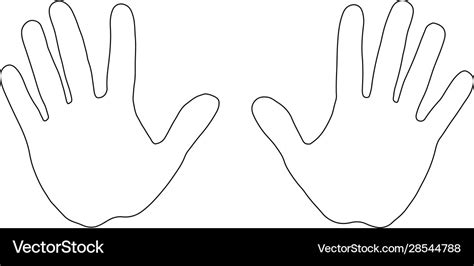 Shape hands Royalty Free Vector Image - VectorStock