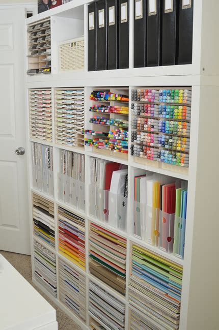 Paper Craft Storage in IKEA Shelving - Stamp-n-Storage