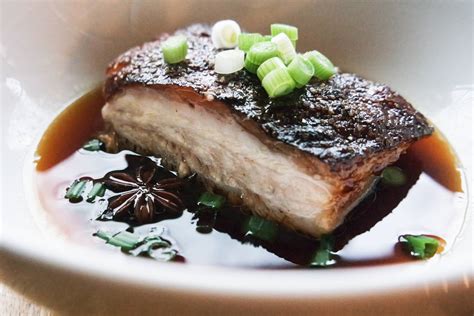 Braised pork belly with soy & star anise