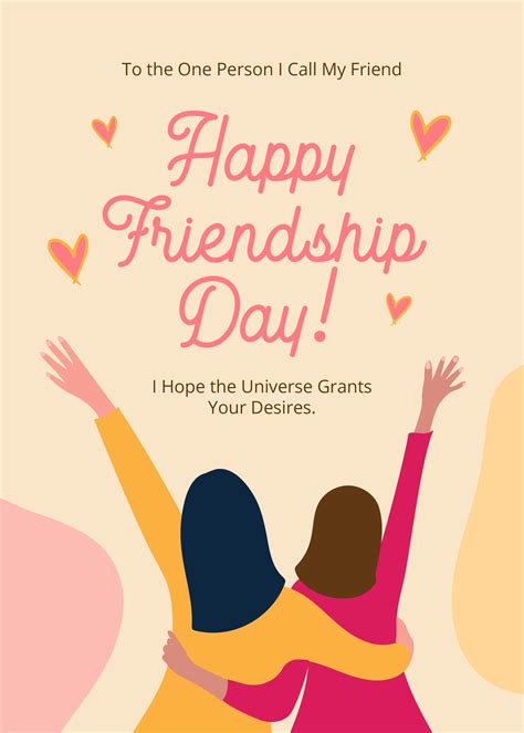 Friendship Card Template