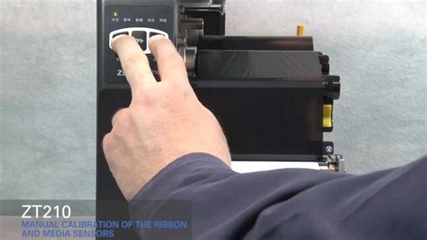 Learn how to manually calibrate the ribbon and media sensors on a Zebra ZT200 Series industrial ...