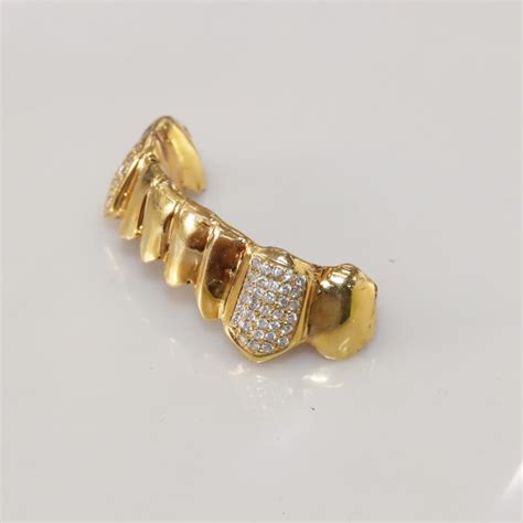 0.60ct TW Diamond 14kt Gold Dental Grill-Evaluated By Our Certified ...