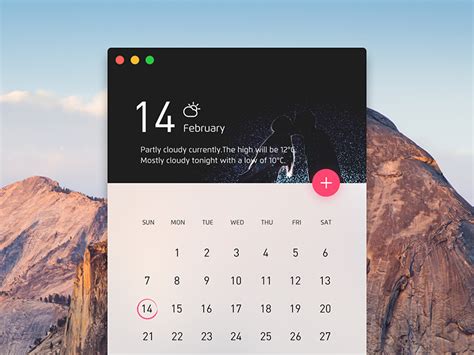 Calendar for Mac by Aideal on Dribbble