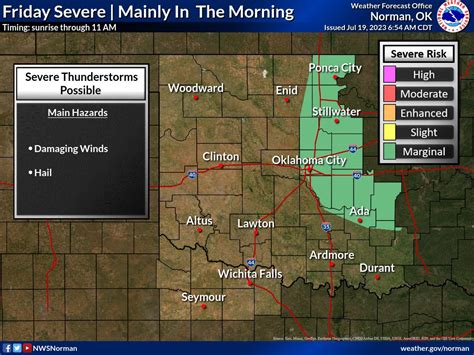 NWS Norman on Twitter: "There is a chance of a few strong to severe thunderstorms late this ...