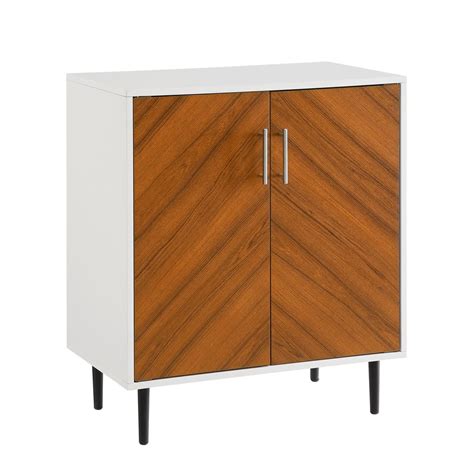 Modern White Bookmatch Wood and Metal Accent Cabinet | Best Organisation Products From Pier 1 ...