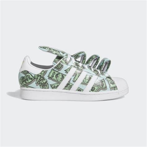 adidas Jeremy Scott Money Print Superstar Shoes - White | Men's ...