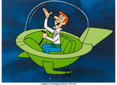 The Jetsons George Jetson Publicity Cel on Painted Background | Lot ...