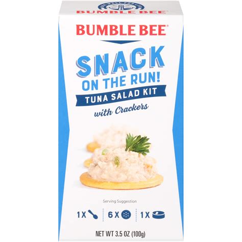 BUMBLE BEE Snack on the Run Tuna Salad with Crackers, Canned Tuna Fish ...